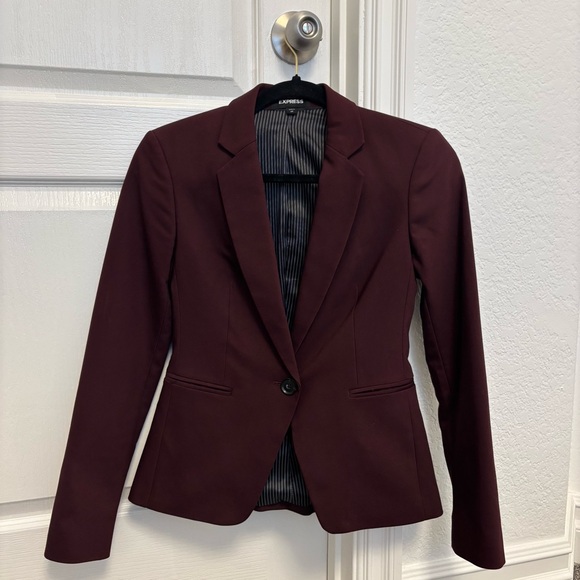 Express Jackets & Blazers - Express | Burgundy Blazer